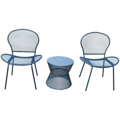 Happy Home 3tlg. modernes Bistro Set HGS58-DBL dunkelblau Happy Home 3tlg. modernes Bistro Set HGS58-DBL dunkelblau