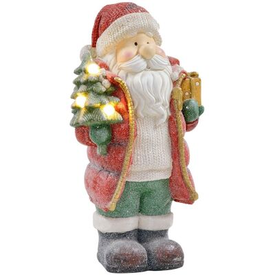 HOMCOM HOMCOM Weihnachtsdeko Figur 50 cm Weihnachtsmann mit Weihnachtsbaum und Geschen HOMCOM HOMCOM Weihnachtsdeko Figur 50 cm Weihnachtsmann mit Weihnachtsbaum und Geschen