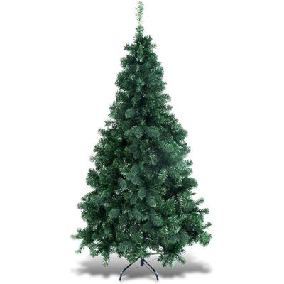 Costway 210 cm Künstlicher Weihnachtsbaum, Tannenbaum mit Metallständer, PVC Nadeln Costway 210 cm Künstlicher Weihnachtsbaum, Tannenbaum mit Metallständer, PVC Nadeln