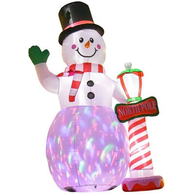 HOMCOM HOMCOM Weihnachtsdeko 2,4 m Schneemann mit LED-Beleuchtung, Gartendeko HOMCOM HOMCOM Weihnachtsdeko 2,4 m Schneemann mit LED-Beleuchtung, Gartendeko