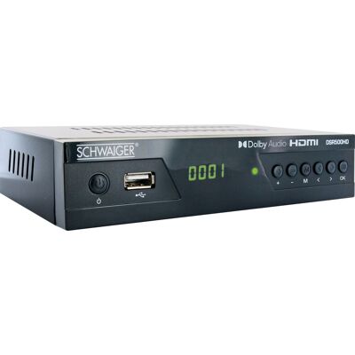 Schwaiger SAT-Receiver DSR500HD digital FULL HD FTA vorprogrammiert Schwaiger SAT-Receiver DSR500HD digital FULL HD FTA vorprogrammiert