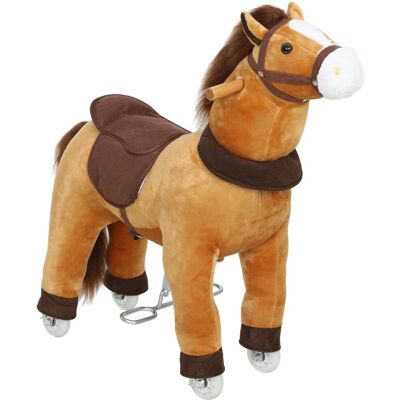 AIYAPLAY Reitpferd, Spielpferd zum Reiten mit Sattel Rollen, 75 cm Stehpferd Plüschpferd AIYAPLAY Reitpferd, Spielpferd zum Reiten mit Sattel Rollen, 75 cm Stehpferd Plüschpferd