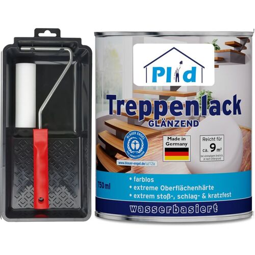 Plid Premium Treppenlack Treppensiegel Klarlack Holzsiegel Set Farblos – Glänzend