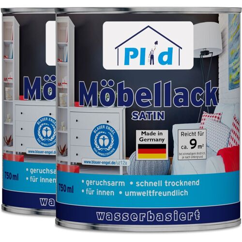 Plid Premium Möbellack Weisslack Türenlack Holzlack Spielzeugfarbe Weiß – Seidenglänzend