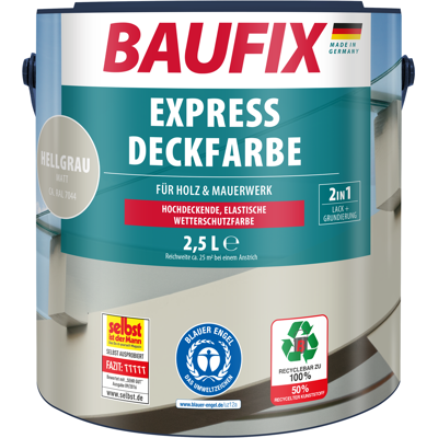 Baufix 2in1 Express Deckfarbe 2,5 L hellgrau Baufix 2in1 Express Deckfarbe 2,5 L hellgrau