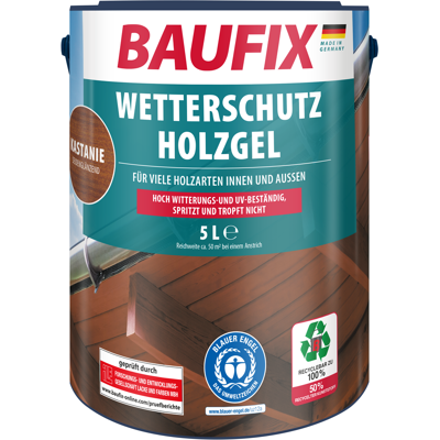 Baufix Wetterschutz-Holzgel Kastanie Baufix Wetterschutz-Holzgel Kastanie