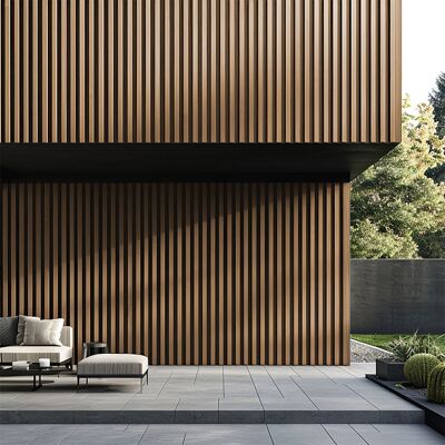 HOME DELUXE WPC Fassadenverkleidung DUVAR – Teak 20 m² HOME DELUXE WPC Fassadenverkleidung DUVAR – Teak 20 m²