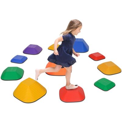 AIYAPLAY Balance-Trittsteine, 11er-Set, stapelbar & rutschfest, für Innen/Außen AIYAPLAY Balance-Trittsteine, 11er-Set, stapelbar & rutschfest, für Innen/Außen