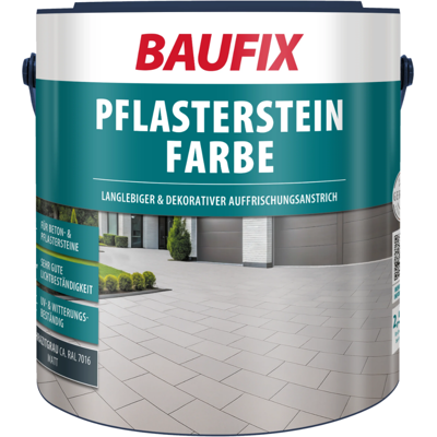 Baufix Pflasterstein-Farbe - Anthrazitgrau 2,5L Baufix Pflasterstein-Farbe - Anthrazitgrau 2,5L