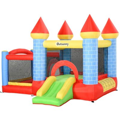 Outsunny Aufblasbare Hüpfburg mit Rutsche Pool für 3 Kinder Burg Springburg mit Gebläse Spielburg Spielhaus für 3-8 Jahre Oxford-, Polyester-Gewebe Rot+Blau+Grün 280 x 260 x 210 cm Outsunny Aufblasbare Hüpfburg mit Rutsche Pool für 3 Kinder Burg Springburg mit Gebläse Spielburg Spielhaus für 3-8 Jahre Oxford-, Polyester-Gewebe Rot+Blau+Grün 280 x 260 x 210 cm