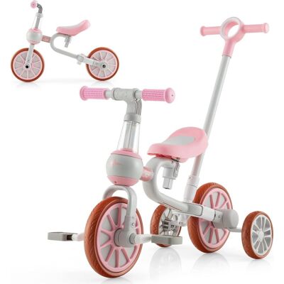 COSTWAY 4 in 1 Kinder Dreirad & Laufrad & Balance Bike & Schiebeauto mit verstellbarem Schiebegriff COSTWAY 4 in 1 Kinder Dreirad & Laufrad & Balance Bike & Schiebeauto mit verstellbarem Schiebegriff