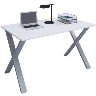 VCM Büro Schreibtisch Lona - 140x80 cm Weiß, Stahl X-Gestell VCM Büro Schreibtisch Lona - 140x80 cm Weiß, Stahl X-Gestell
