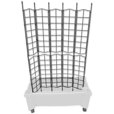 KHW KHW Calypso Pflanzkasten, weiß, auf Rollen mit Bewässerungssystem, modulares Spalier KHW KHW Calypso Pflanzkasten, weiß, auf Rollen mit Bewässerungssystem, modulares Spalier