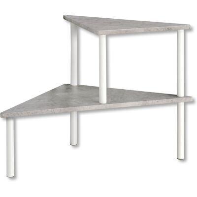 Kesper Küchen-Eckregal mit 2 Ebenen, Beton,weiß Kesper Küchen-Eckregal mit 2 Ebenen, Beton,weiß