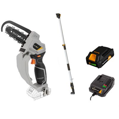 Batavia Maxxpack Nexxsaw (V2) 18 V Akku-Einhand-Kettensäge SET inklusive Verlängerungsstiel Batavia Maxxpack Nexxsaw (V2) 18 V Akku-Einhand-Kettensäge SET inklusive Verlängerungsstiel