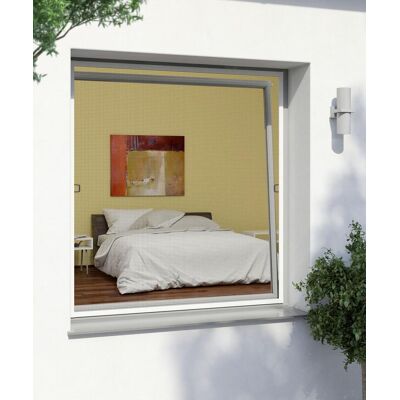 Windhager Powertec Alu-Insektenschutz Fenster Rahmen 130 x 150, Weiss Windhager Powertec Alu-Insektenschutz Fenster Rahmen 130 x 150, Weiss