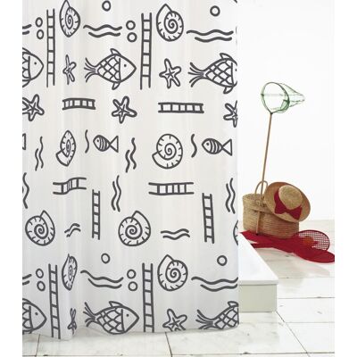 Ridder Duschvorhang Textil 240x180 cm Neptun grau Ridder Duschvorhang Textil 240x180 cm Neptun grau