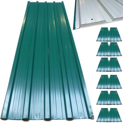 Monzana Deuba 12x Profilblech/Trapezblech Grün 129cm x 45cm = 7 m² Monzana Deuba 12x Profilblech/Trapezblech Grün 129cm x 45cm = 7 m²
