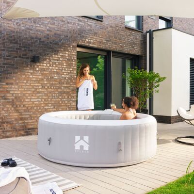 Home Deluxe Aufblasbarer Whirlpool - Grau - Für 6 Personen Home Deluxe Aufblasbarer Whirlpool - Grau - Für 6 Personen