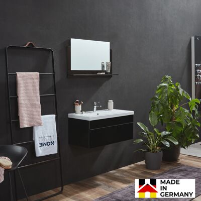 Home Deluxe WANGEROOGE BIG - Badmöbel-Set Schwarz Home Deluxe WANGEROOGE BIG - Badmöbel-Set Schwarz
