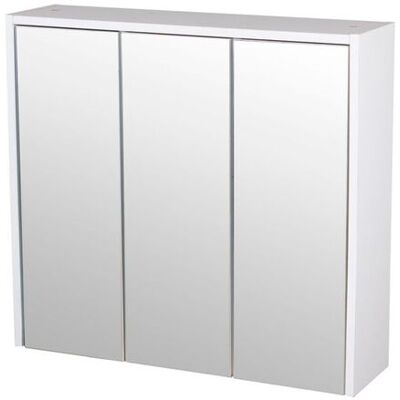 Happy Home Spiegelschrank mit 3 Türen, ca. 65 x 60 x 17 cm - Weiß Happy Home Spiegelschrank mit 3 Türen, ca. 65 x 60 x 17 cm - Weiß
