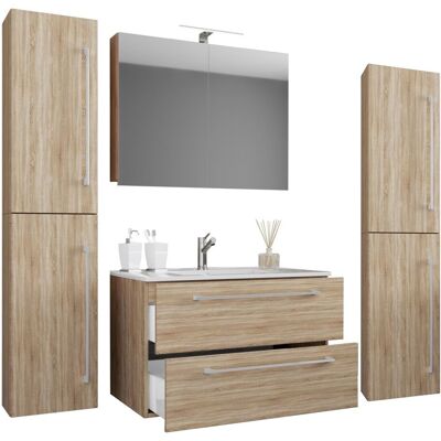 VCM Badinos 80 - Badezimmermöbelset mit Waschbecken & Schränken VCM Badinos 80 - Badezimmermöbelset mit Waschbecken & Schränken