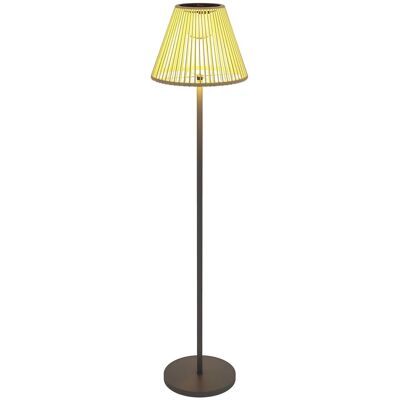 Outsunny Solar Stehlampe Rattan Solarlampen mit Lichtsensor 25 LED-Lichte Solarleuchte Outsunny Solar Stehlampe Rattan Solarlampen mit Lichtsensor 25 LED-Lichte Solarleuchte