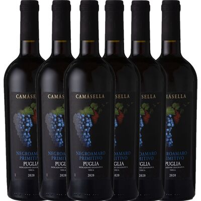 CAMASELLA Negroamaro Primitivo Puglia IGT 2023 - 6er-Karton CAMASELLA Negroamaro Primitivo Puglia IGT 2023 - 6er-Karton