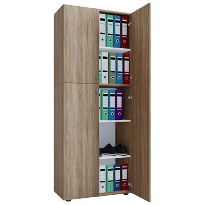 VCM Sonoma Büroschrank - 4 Fach - Serie Lona VCM Sonoma Büroschrank - 4 Fach - Serie Lona
