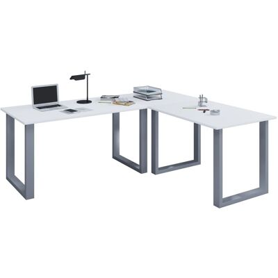 VCM Lona Bürotisch - Weiß, Rechteckig, Stahlrahmen VCM Lona Bürotisch - Weiß, Rechteckig, Stahlrahmen