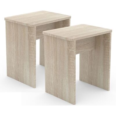 VCM 2er Set Hocker "Esal" Sonoma-Eiche VCM 2er Set Hocker "Esal" Sonoma-Eiche