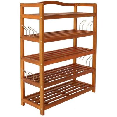 TRENDSTABIL Allzweckregal mit 5 Etagen aus Akazienholz, ca. 94 x 82 x 26 cm - Braun TRENDSTABIL Allzweckregal mit 5 Etagen aus Akazienholz, ca. 94 x 82 x 26 cm - Braun