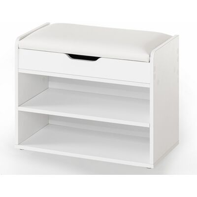 Better Home Schuhschrank mit Sitzkissen & aufklappbare Sitzfläche, ca. 60 x 29,5 x 45 cm - Weiß Better Home Schuhschrank mit Sitzkissen & aufklappbare Sitzfläche, ca. 60 x 29,5 x 45 cm - Weiß