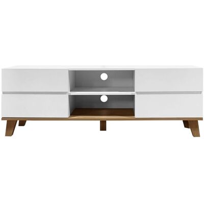 Better Home TV-Lowboard mit 4 Türen & 2 Fächer, ca. 150 x 39,5 x 54 cm - Weiß Better Home TV-Lowboard mit 4 Türen & 2 Fächer, ca. 150 x 39,5 x 54 cm - Weiß