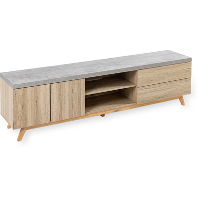 Better Home TV-Schrank mit Schubladen und Push-Open-Funktion, ca. 200 x 39,5 x 53 cm – Betonoptik Better Home TV-Schrank mit Schubladen und Push-Open-Funktion, ca. 200 x 39,5 x 53 cm – Betonoptik