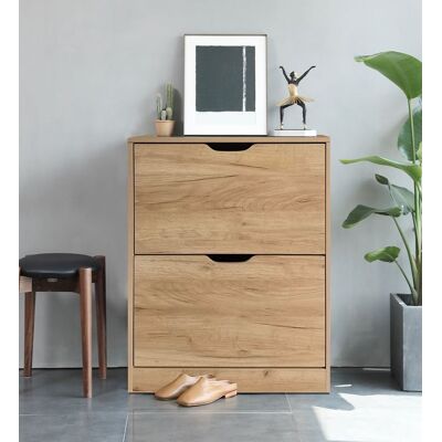 Better Home Schuhschrank mit 2 Fächer, ca. 62 x 24 x 80 cm - Holznaturfarben Better Home Schuhschrank mit 2 Fächer, ca. 62 x 24 x 80 cm - Holznaturfarben