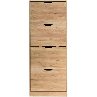 Better Home Schuhschrank mit praktischen Fächern, ca. 62x24x151 cm – Naturholz Better Home Schuhschrank mit praktischen Fächern, ca. 62x24x151 cm – Naturholz