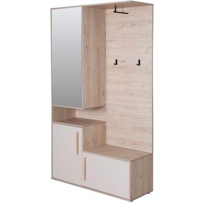 Phoenix Kompaktgarderobe "Entry" mit Stauraum und Kleiderhaken, Cashmere Weiß und Kastanien Dekor Phoenix Kompaktgarderobe "Entry" mit Stauraum und Kleiderhaken, Cashmere Weiß und Kastanien Dekor
