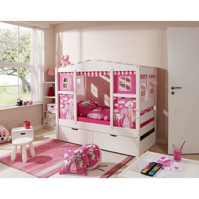 Ticaa Hausbett MINI Prinzessin Rosa Var 4 - mit 2er Schubkästen - inkl. Matratze Ticaa Hausbett MINI Prinzessin Rosa Var 4 - mit 2er Schubkästen - inkl. Matratze