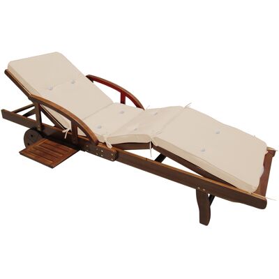 Casaria Deuba Auflage Sunlounger creme Casaria Deuba Auflage Sunlounger creme