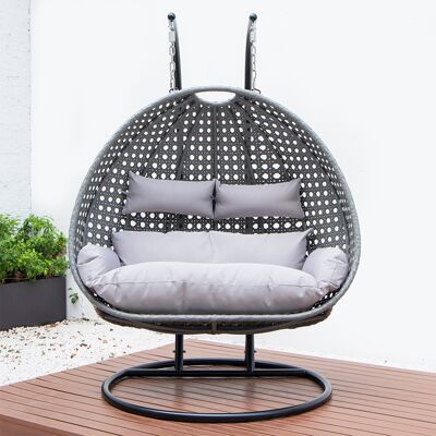 Home Deluxe Grauer Polyrattan Hängesessel mit Regenabdeckung - Produktart Home Deluxe Grauer Polyrattan Hängesessel mit Regenabdeckung - Produktart