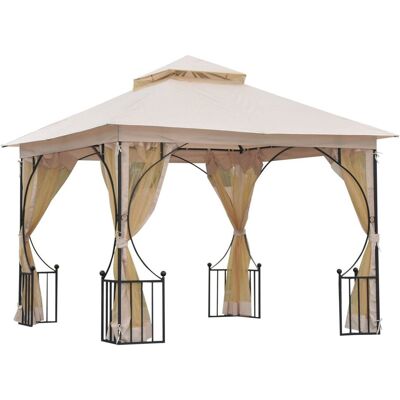 Outsunny Pavillon, Doppeldach 3x3m Outsunny Pavillon, Doppeldach 3x3m