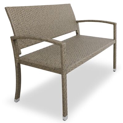 Casaria Gartenbank Polyrattan 2er 122 x 87 x 60cm schwarz Casaria Gartenbank Polyrattan 2er 122 x 87 x 60cm schwarz