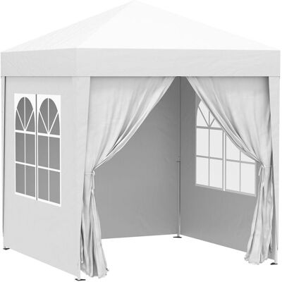 Outsunny Pavillon 2x2m Faltpavillon 4 Seitenwände mit Fenster Tragetasche Stahl Outsunny Pavillon 2x2m Faltpavillon 4 Seitenwände mit Fenster Tragetasche Stahl