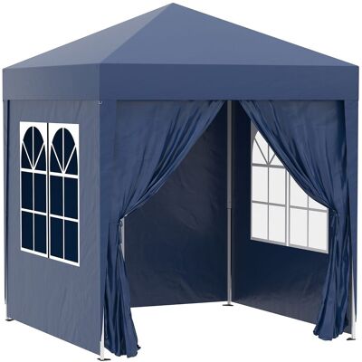 Outsunny Pavillon 2x2m Faltpavillon 4 Seitenwände mit Fenster Tragetasche Stahl Outsunny Pavillon 2x2m Faltpavillon 4 Seitenwände mit Fenster Tragetasche Stahl