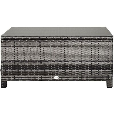 Outsunny Garten Beistelltisch Couchtisch Gartentisch Balkontisch PE-Rattan Outsunny Garten Beistelltisch Couchtisch Gartentisch Balkontisch PE-Rattan