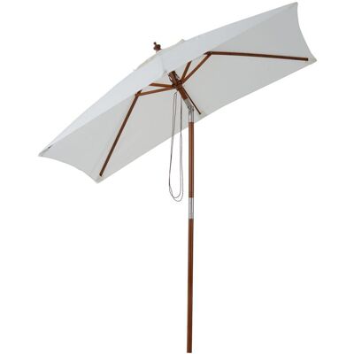 Outsunny Tannenholz Polyester Sonnenschirm - 3-stufig verstellbar - Garten & Strand Outsunny Tannenholz Polyester Sonnenschirm - 3-stufig verstellbar - Garten & Strand