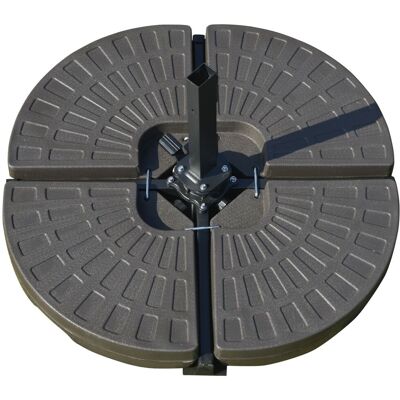 Outsunny - HDPE Round - Kaffeefarben - 4-piece - Umbrella Stand Outsunny - HDPE Round - Kaffeefarben - 4-piece - Umbrella Stand