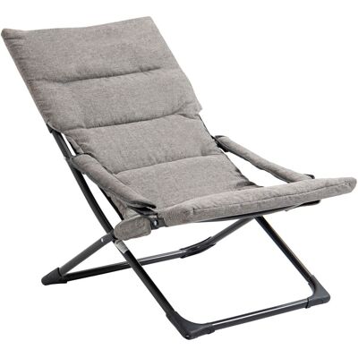 Outsunny Klappstuhl mit abnehmbarer Auflage, ca. 66B x 94T x 79H cm - Grau Outsunny Klappstuhl mit abnehmbarer Auflage, ca. 66B x 94T x 79H cm - Grau