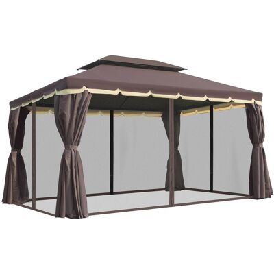 Outsunny Gartenpavillon Pavillon Gartenzelt mit Seitenteile Moskitonetz Outsunny Gartenpavillon Pavillon Gartenzelt mit Seitenteile Moskitonetz